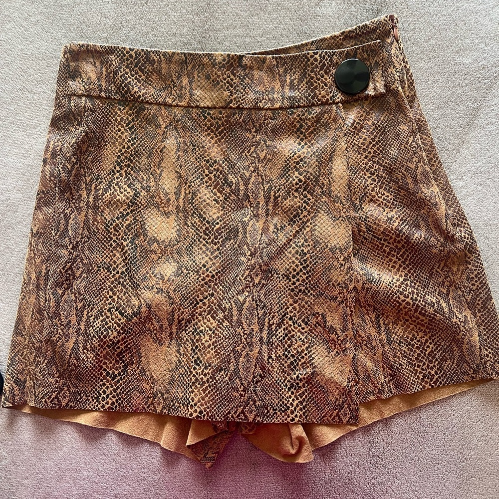 Zara snakeskin leather mini